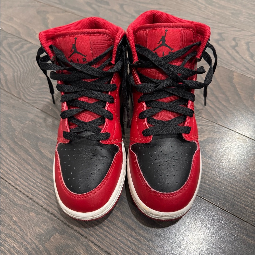 Jordan Red and Black High-Top Sneakers